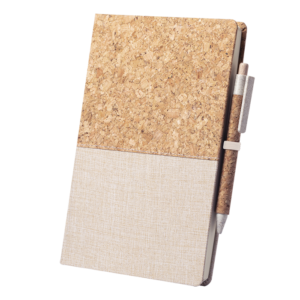 A5 Eco Friendly Notebook In Cork & Cotton With Eco Pen