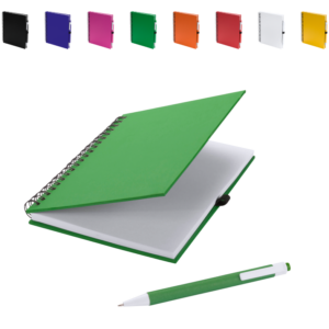 Eco Friendly Spiral Bound A5 Notebook With Matching Pen