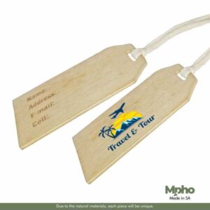 Eco Friendly Wooden Junior Luggage Tag With Cotton Rope – Min 200 Units