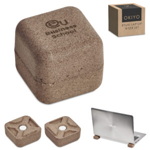 Ergonomic Laptop Riser Set – Eco Friendly Cork