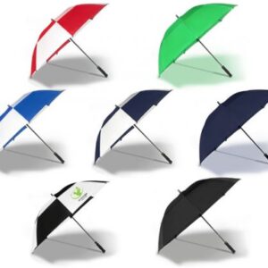 Shield Golf Umbrella – Avail in: Black/White, Red/White, Royal/White, Navy/White, Emerald, Navy or Black