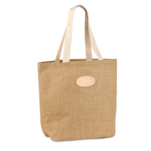 Jute vertical shopping bag