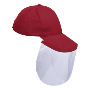 Kids 6 Panel Cap with zip off face shield – Min 25 units