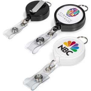 Klasp Retractable Badge Reel – Avail in Black or White