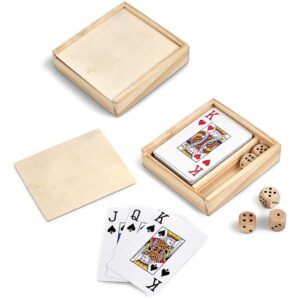 Mario Dice & Cards Game Set In Wooden Presentation Box