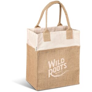 Okiyo Eco Friendly Yoshi Jute & Cotton Tote Shopper Bag
