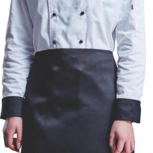Chef Apron Poly Cotton Chef Half. Avail in Black or White