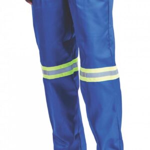 100% Cotton Conti Suit Trousers D59 – Reflective Tape. SABS. Royal Blue. Sizes 34 – 60