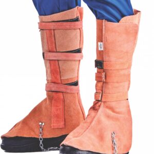 Spat Knee Length Chrome Leather
