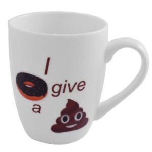 Emoji Oval Cone Mug – I dont give a Poop