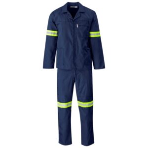 Trade Polycotton Conti Suit – Reflective Arms & Legs – Yellow Tape