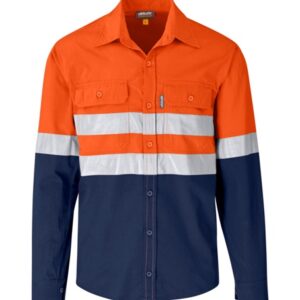 Access Long Sleeve Vented 100% Cotton Reflective Work Shirt – Avail Yellow or Orange