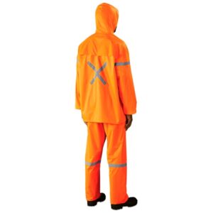 Outdoor Reflective Polyester PVC Rainsuit – Avail in many colours