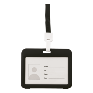 PP Card Holder With Lanyard & Double Sided Clear Window