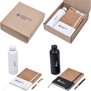 Verity A5 Notebook, Pen & Water Bottle – Customer Eco Friendly Gift Set