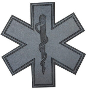 Medium Iron On Reflective Star of Life