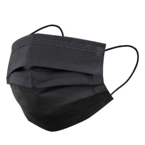 Black Mask 3 Ply With Loops