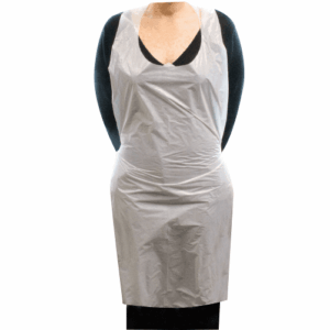 Alternative view of Disposable Aprons – White/Clear  (100’s)