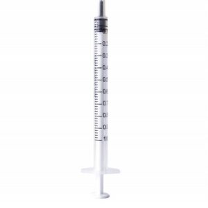 1ml Luer Slip Syringe with 27g Needle