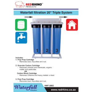 Alternative view of Red Rhino 20" Triple Big Blue Water Filtration System (2020 Model)