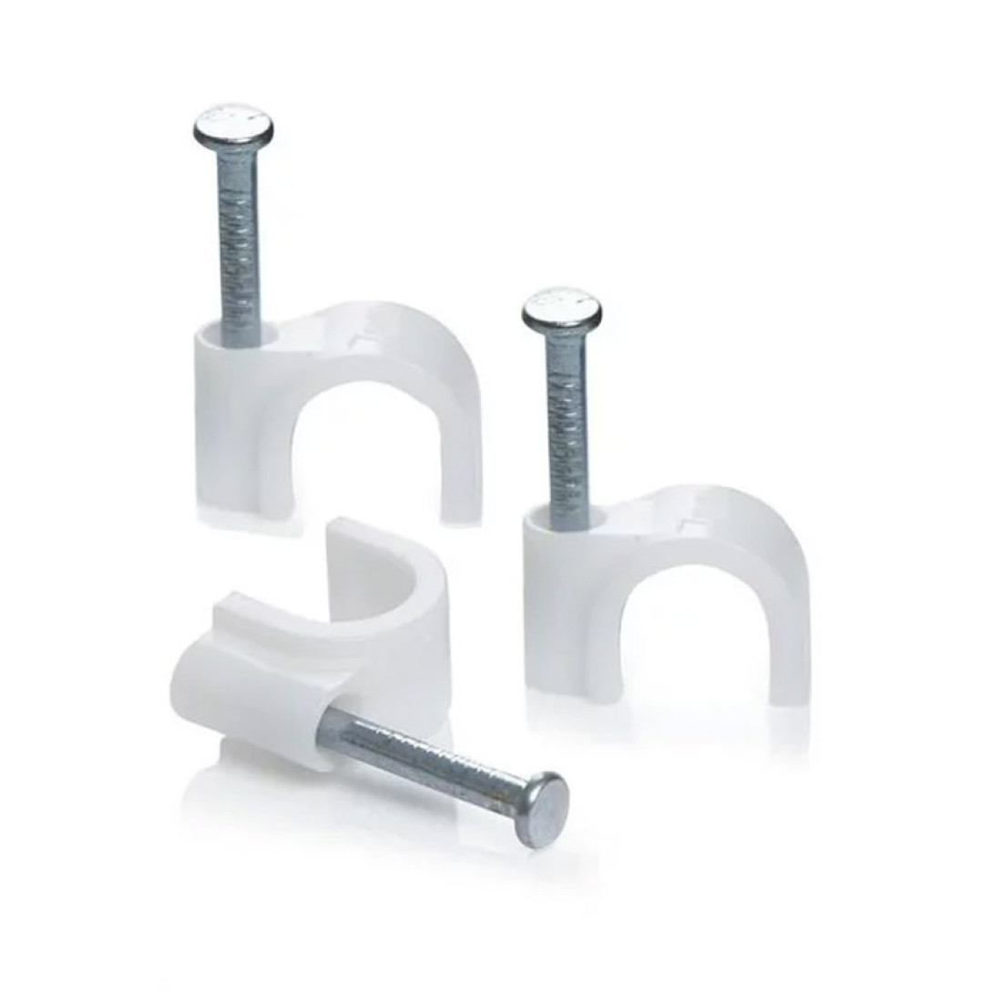 United Electrical Cable Clips Round 12Mm 100 Pk Wh