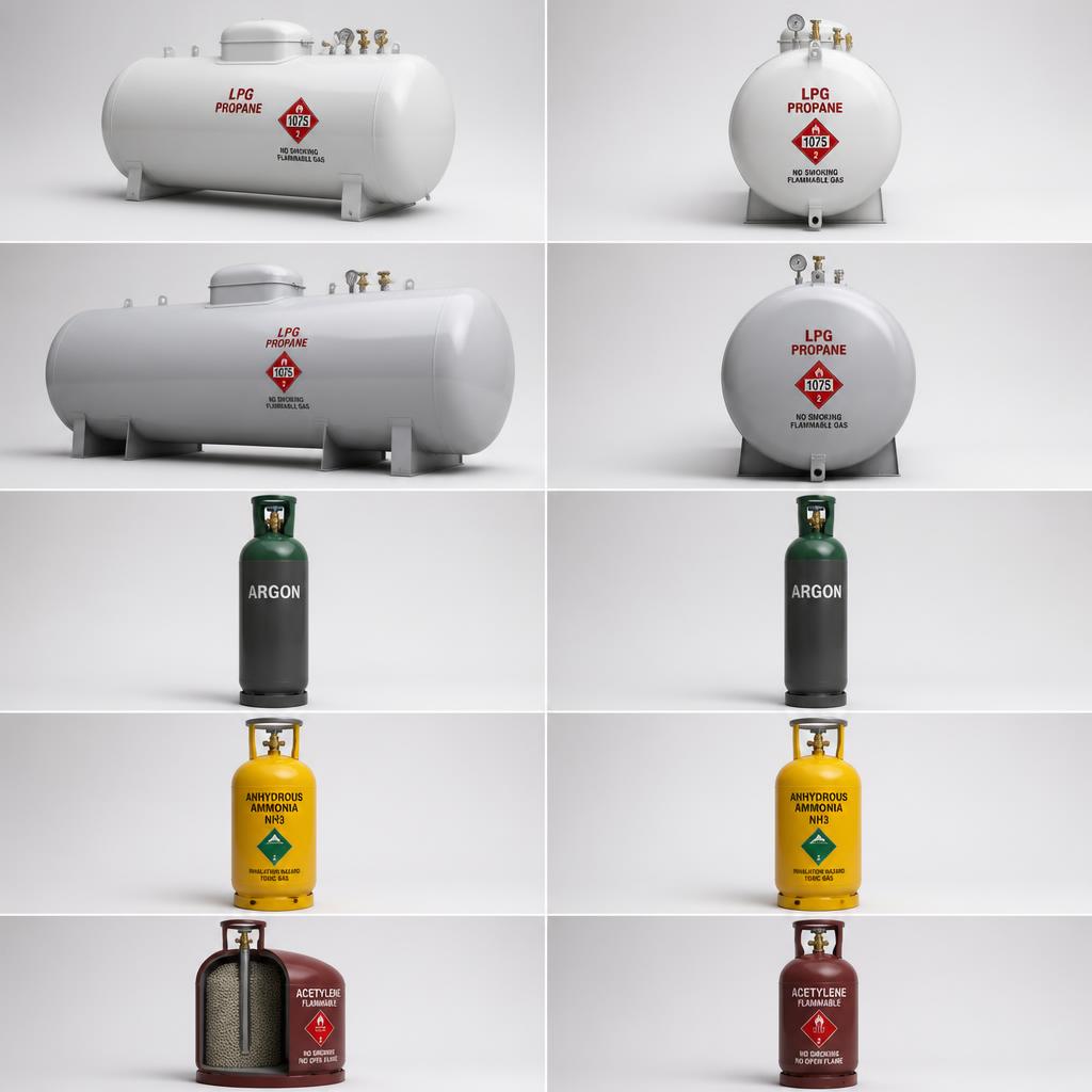Argon gas bottle