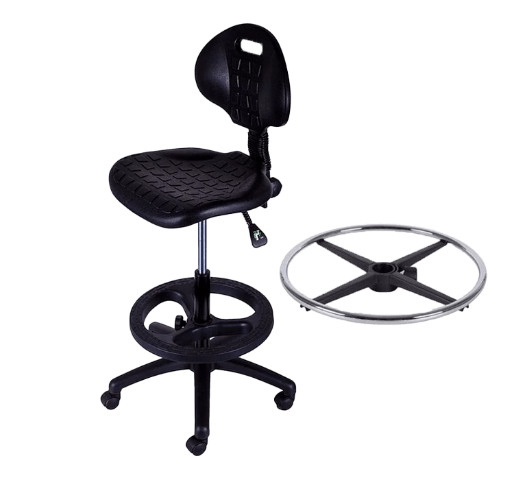 Industrial PU Draughtsman Chair