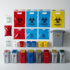 Biohazard Needle Disposal Container 2L with Lid Lock