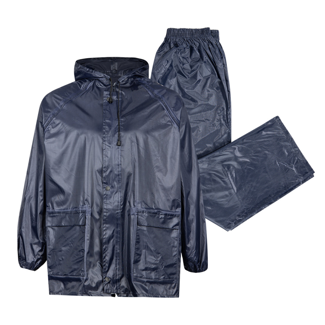 Rainsuit Rubberised Nylon Blue Small