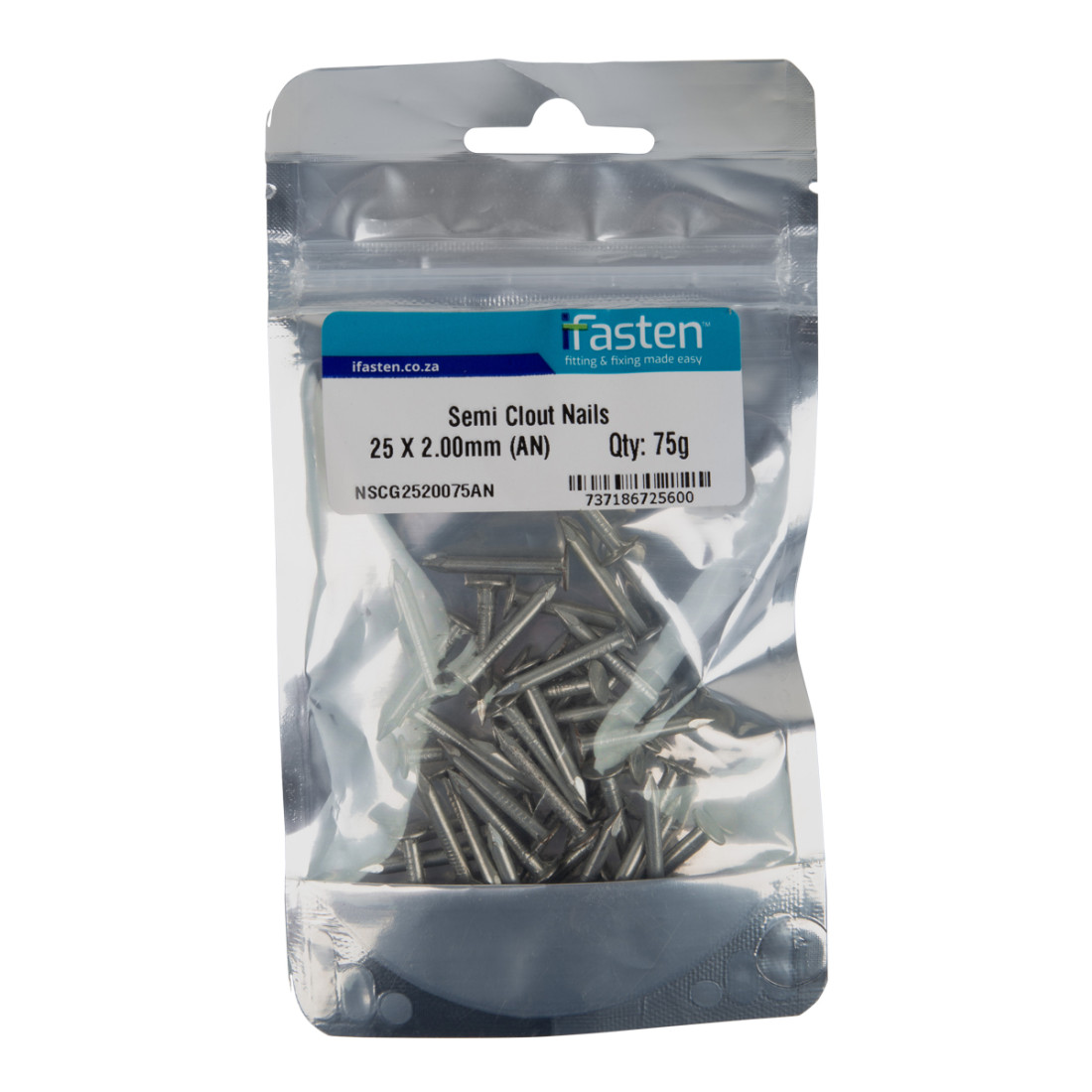 Ifasten Nail Clout Semi 25Mmx2Mm 75G Pp