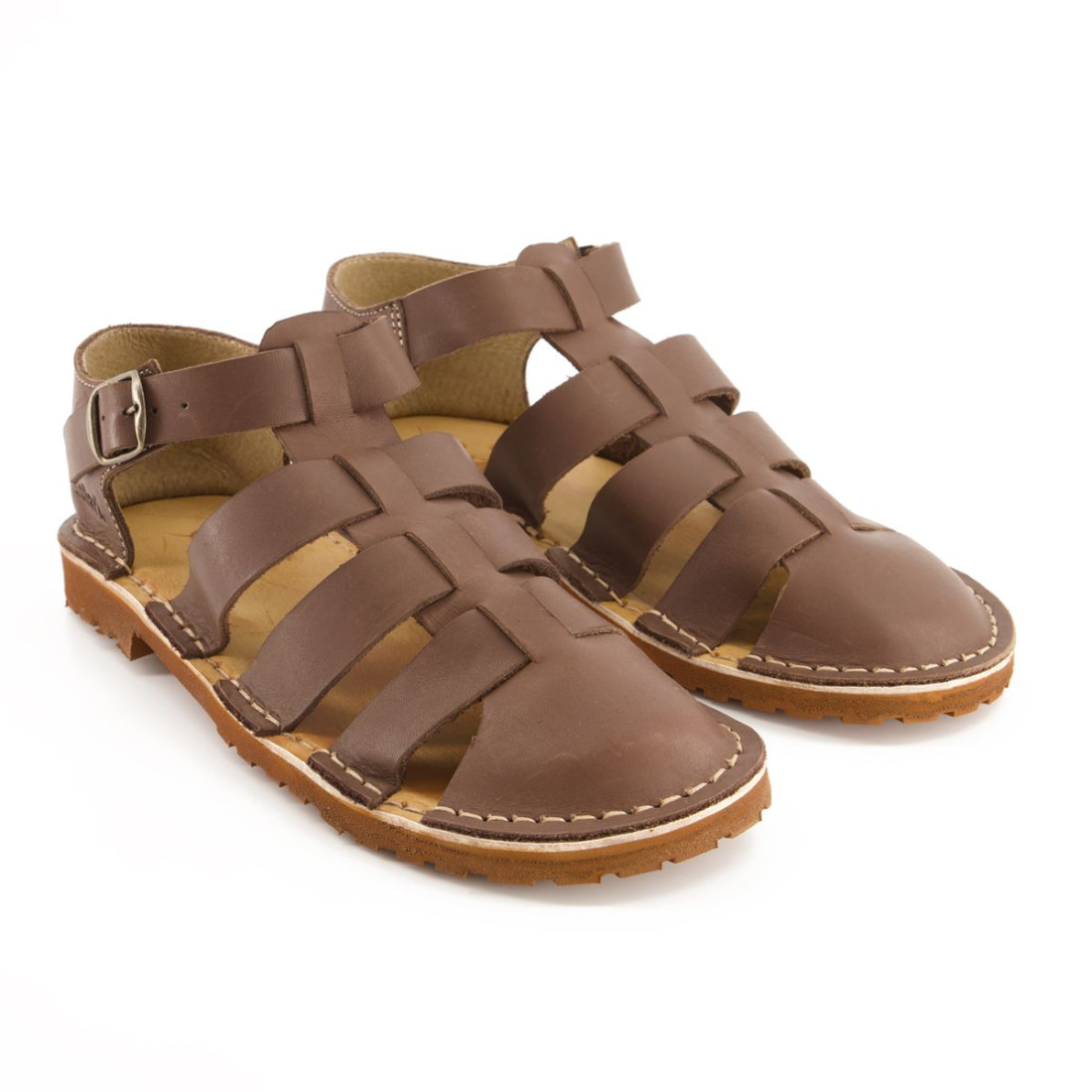 Bata Safari Mens Sandal Close Toe Cognac Size 10 - Image 2