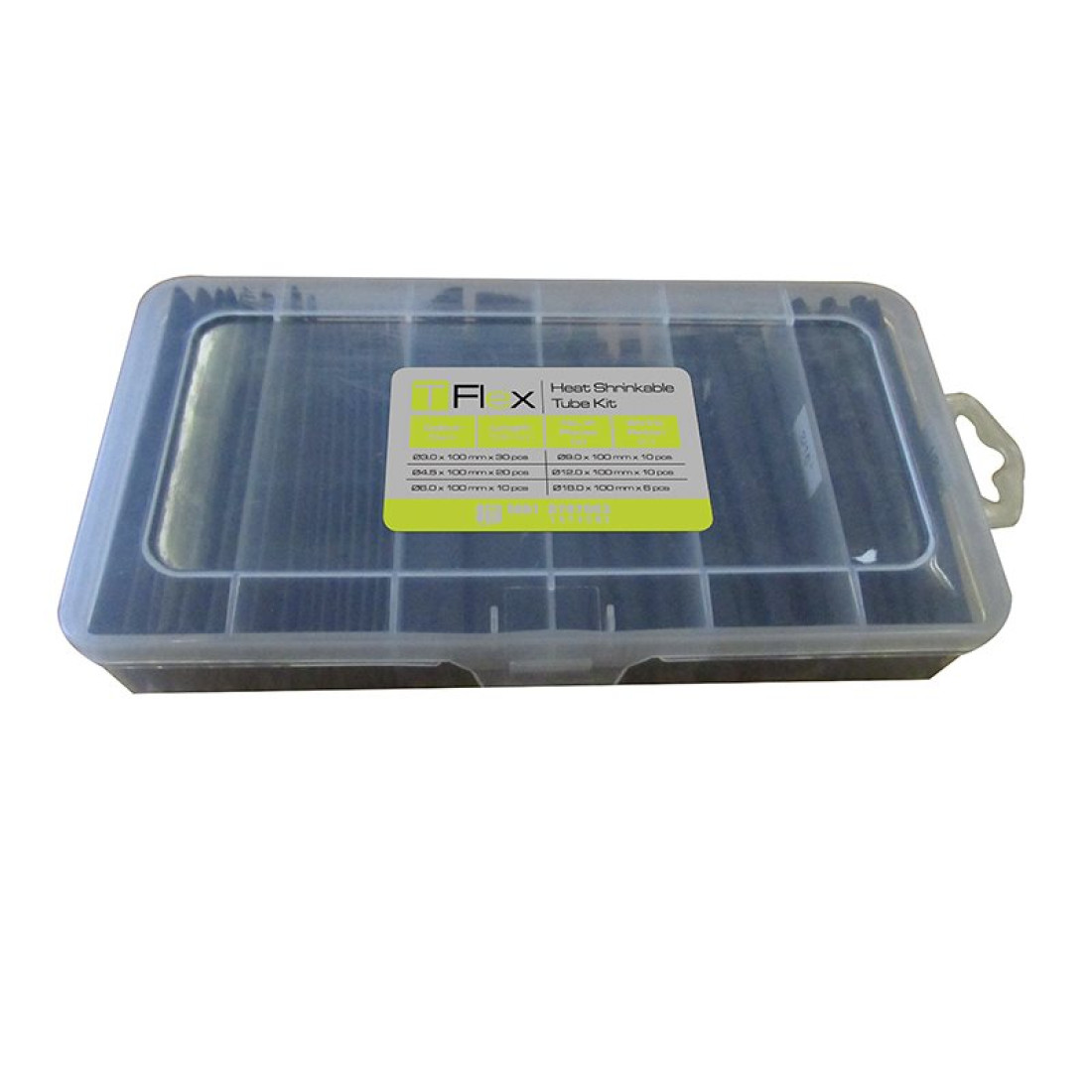 Tflex 86.Piece, Black, 100 Mm Heat.Shrinkable Tube Kit