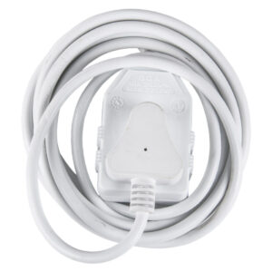 Nexus Extension Cord White Dbl 3M 1.0Mm 10A