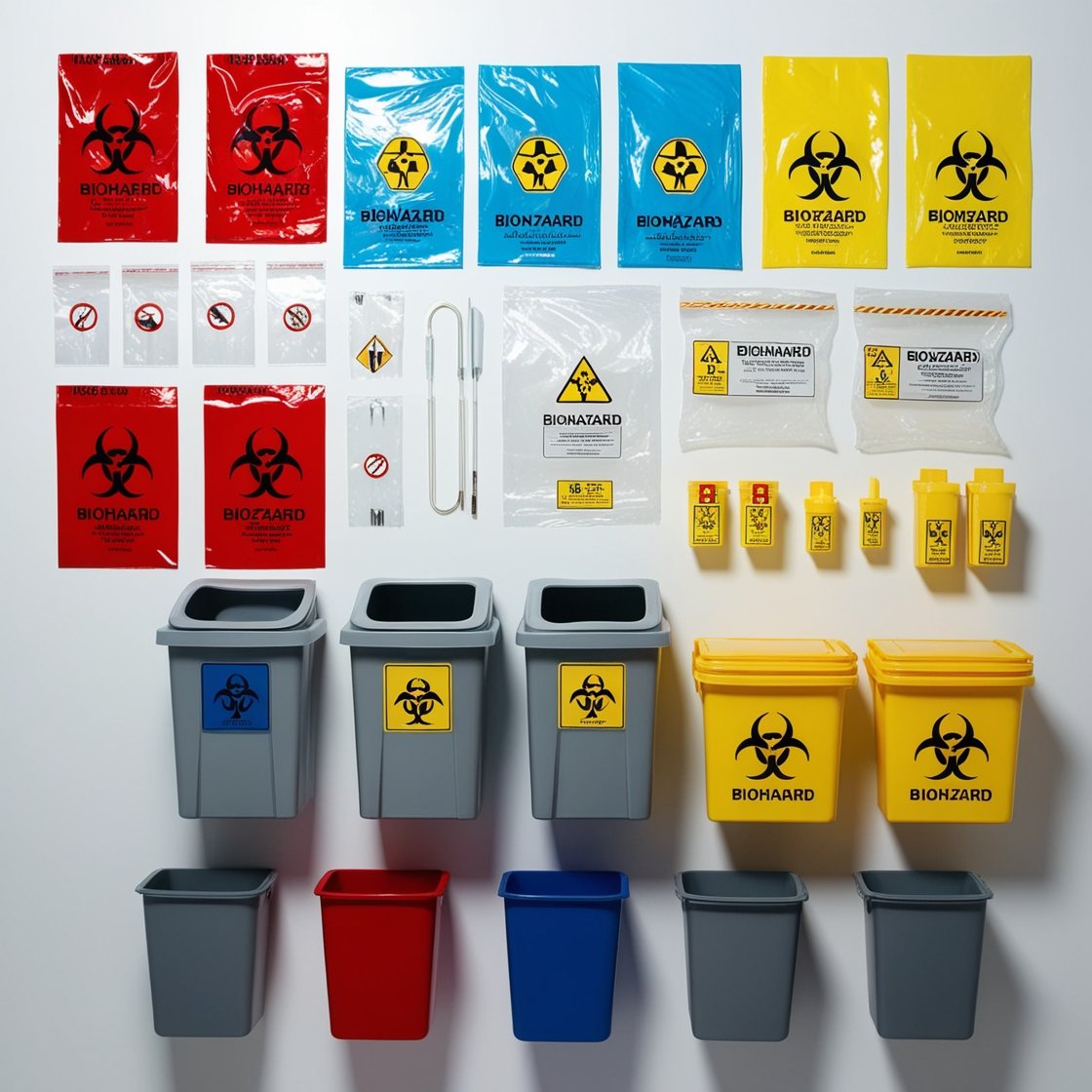 7 L Yellow Biohazard Sharps Bin Drop Lid
