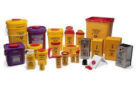 SharpSafety Autodrop Phlebotomy Container 1 Quart, Red