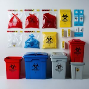 waste disposal bins in hospital