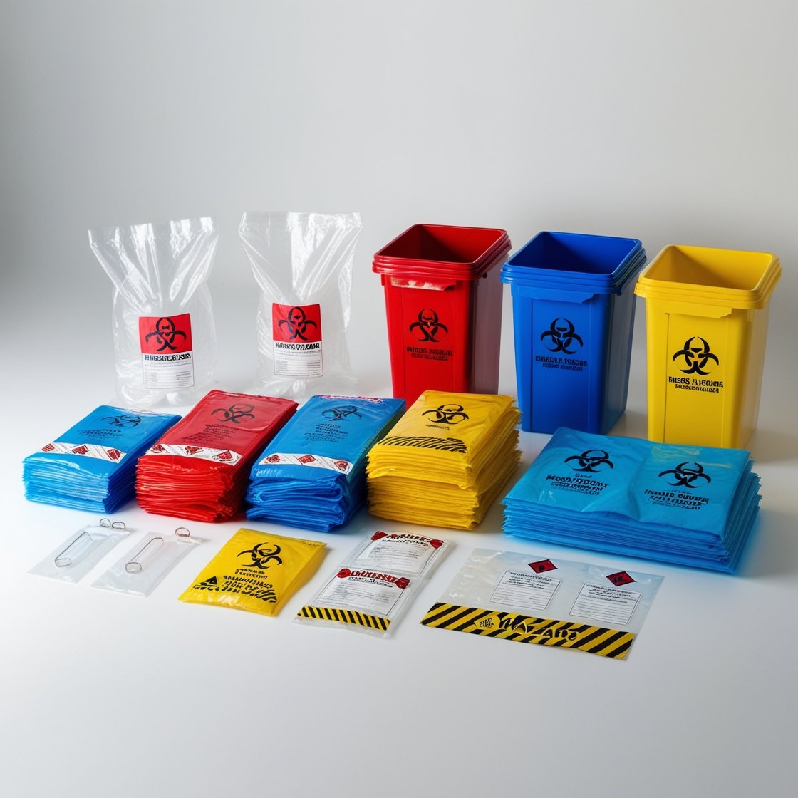 50 L Foot-Operated Biohazard Bin Yellow Lid & Symbol