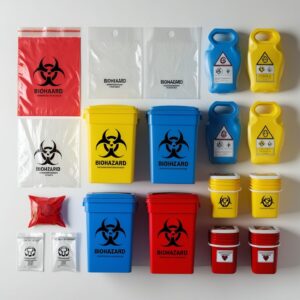 8 Gallon Biohazard Waste Container - Red