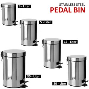 Hotel Kitchen Bin 30L — Stainless Steel