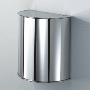 Wall-Mounted Hotel Bin 15L — Chrome
