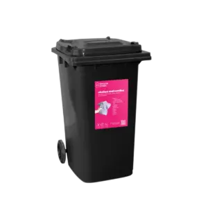 50L Wheelie Bin — Black
