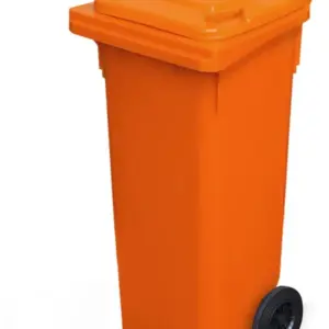 120L Wheelie Bin — Orange