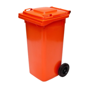 240L Wheelie Bin — Orange